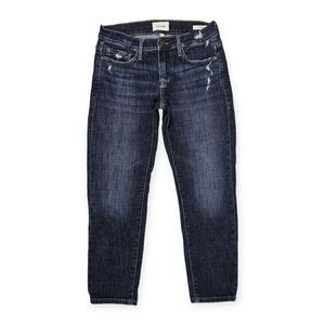 Frame LA Garçon‎ Cropped Dark Wash Distressed Denim Jeans Women's 26